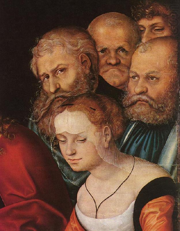 CRANACH, Lucas the Elder Christ and the Adulteress (detail) dfh china oil painting image